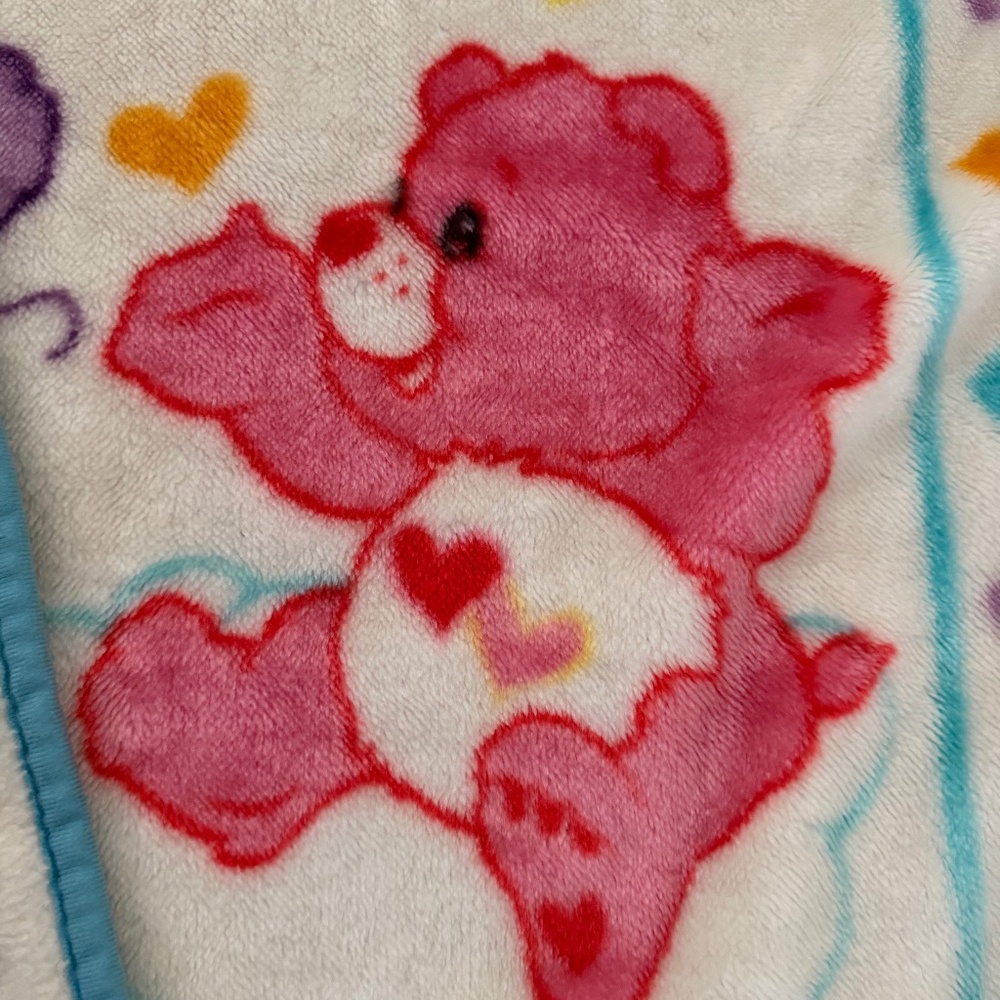 Vintage Care Bears baby blanket
